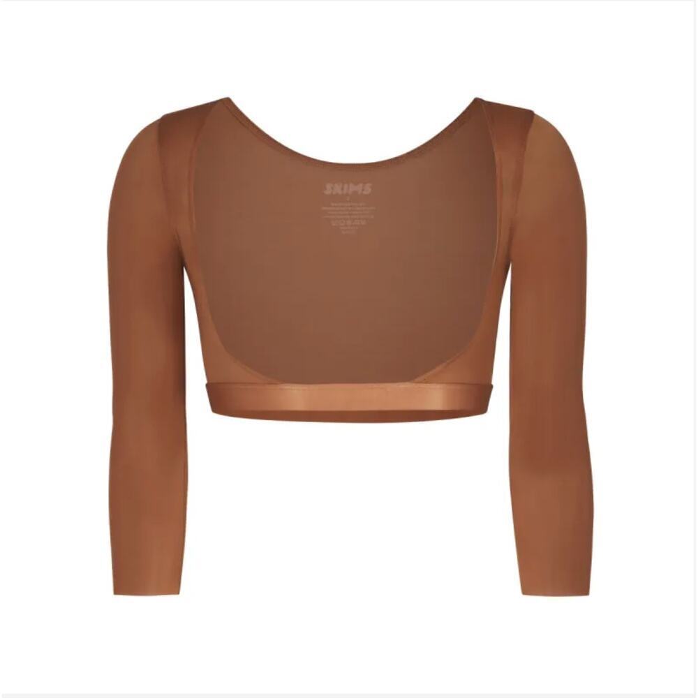 Skims Simply Bare Open Bust Arm Shaper Bronze Size Small